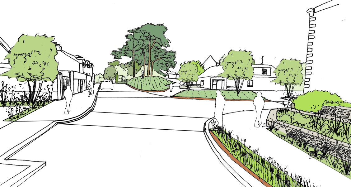 CERAMIDE, Mauves-sur-Loire, esquisse de la rue