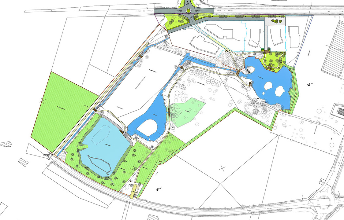 Parc tertiaire Terra Innova, plan masse