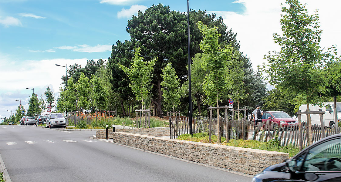 Saint-Herblain, la rue d'Aquitaine, une rue jardin