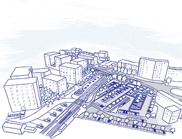 Entrée de ville Est, à la confluence entre Sèvre et Loire