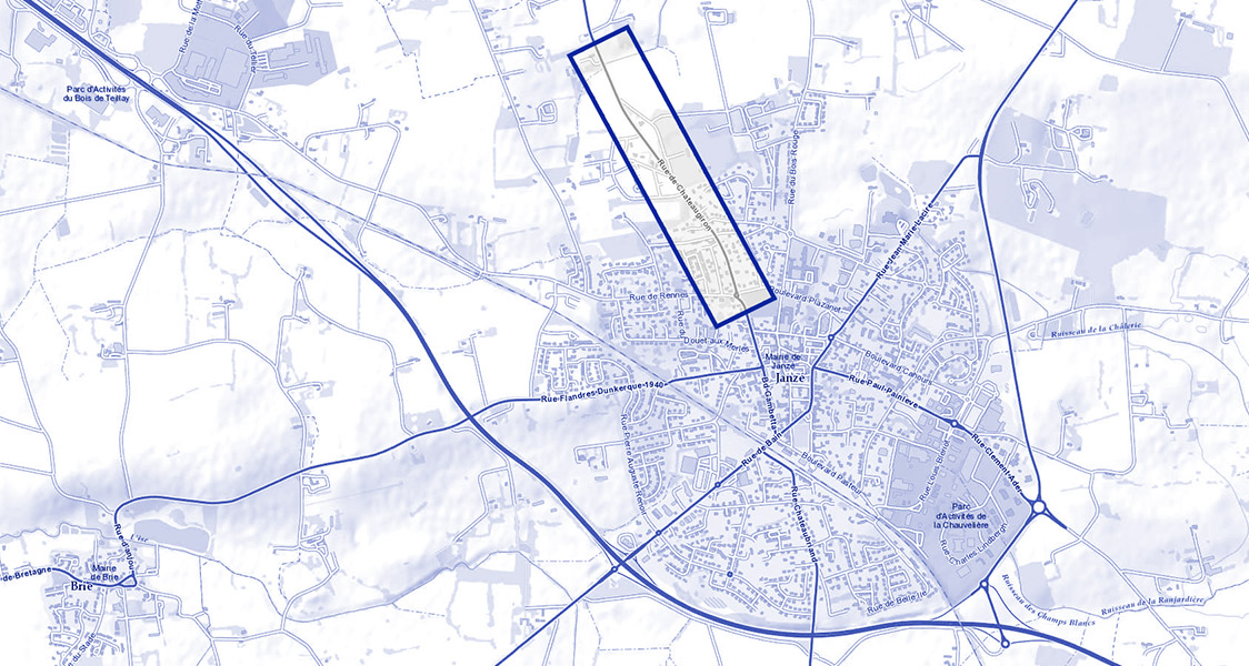 Carte de localisation - projet entree de ville nord
